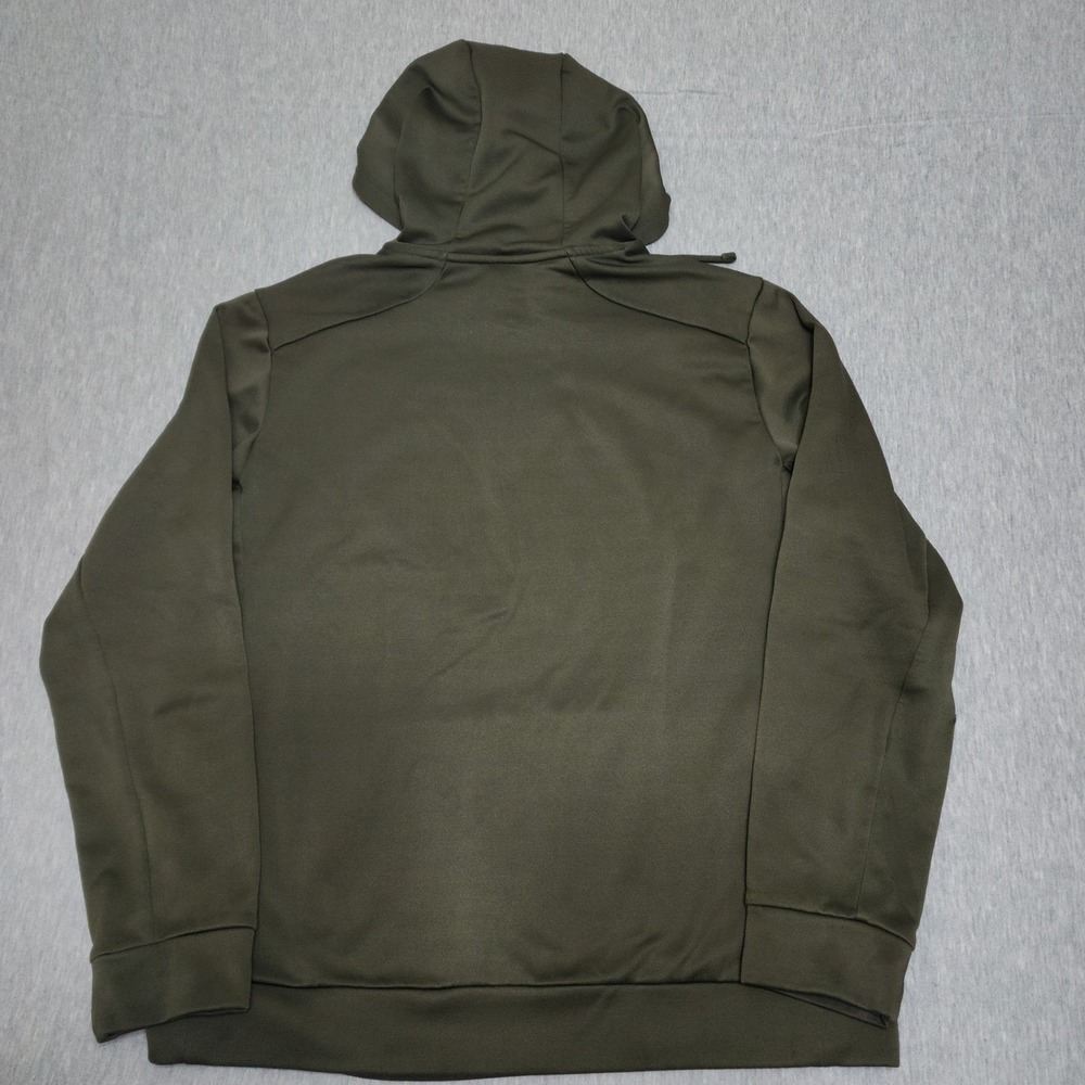 Nike Therma FIT Hoodie Mens L Olive Green Pullover Sweatshirt Distressed Gym - Picture 2 of 13